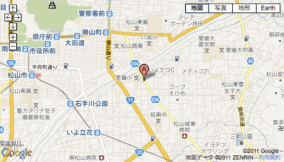 愛媛県松山市小坂1-6-30『焼肉アリラン 小坂店』の地図